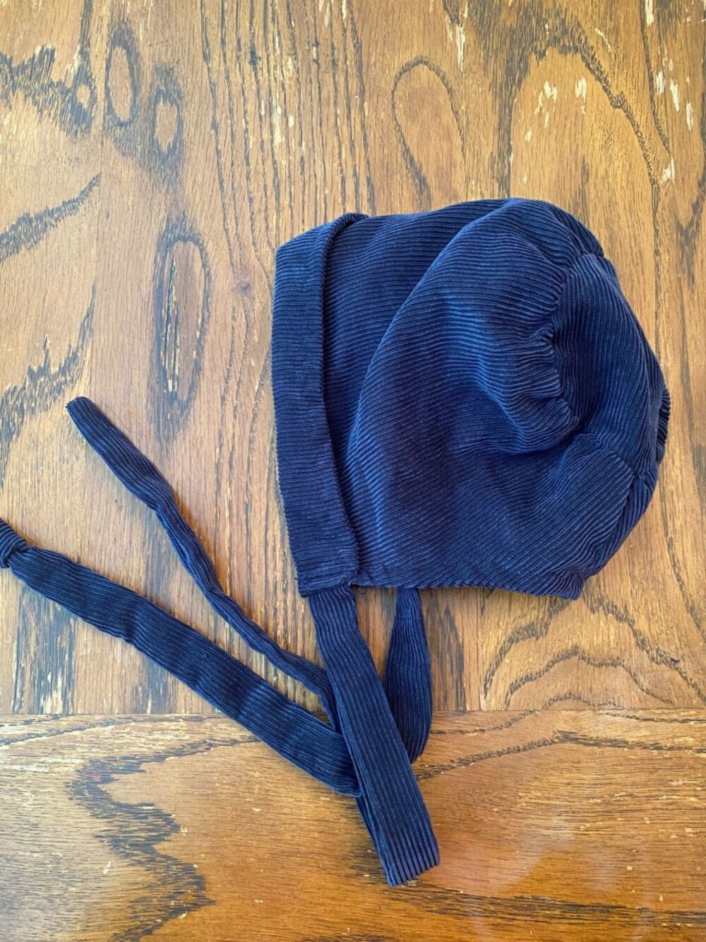 Baby Bonnet Navy Corduroy Handmade